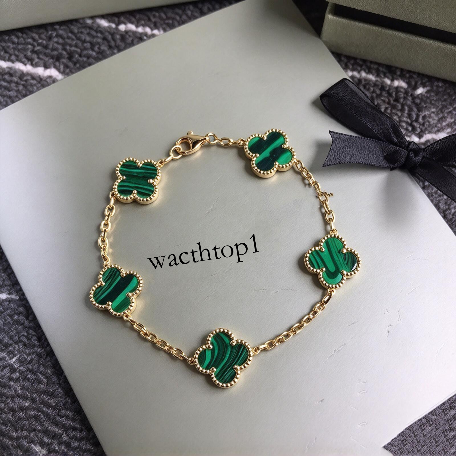 Bracelet Vanlies Cleef Bracelet Classic Lucky Four leaf Clover Designer Brand 18K Gold Luxury for Women Mother of Pearl Bracelet Gifts for Women f00