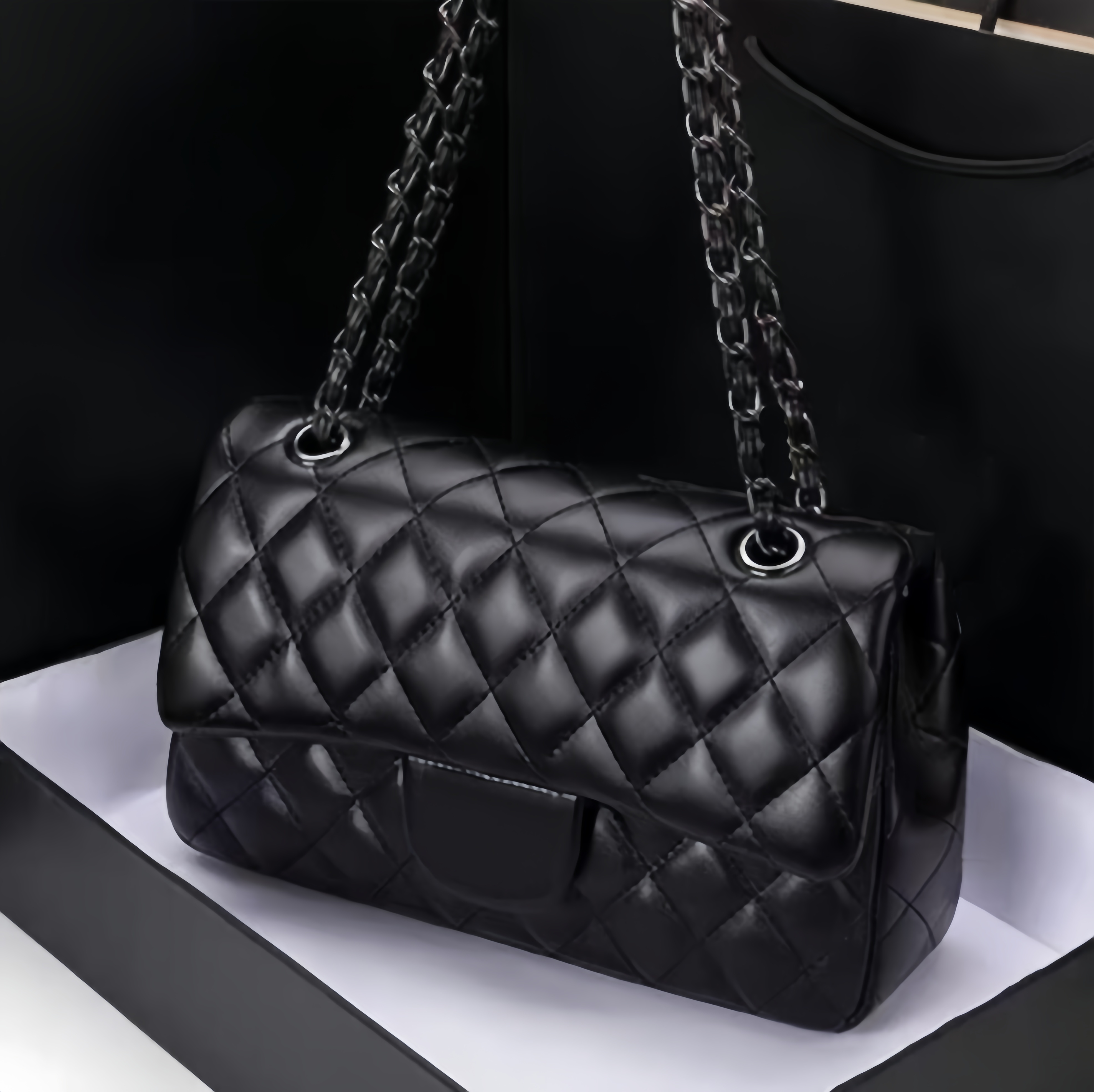 Luxury Designer bag Handbag Shouder bags Chain Bag Cutch Flap Totes Bags Waet Check Veour Thread c bag Purse Doube Letters Soid Hasp Waist Square St