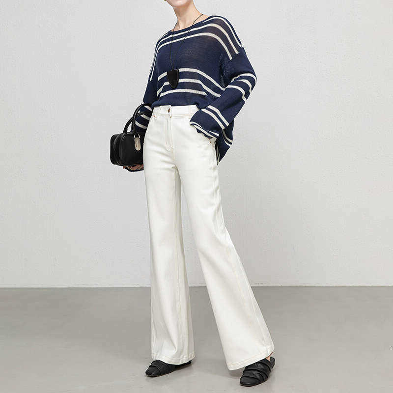 High-Waisted Women's Flared Jeans Spring And Autumn Edition Model Four-Way Slimming Long Pants S261013EQ8N