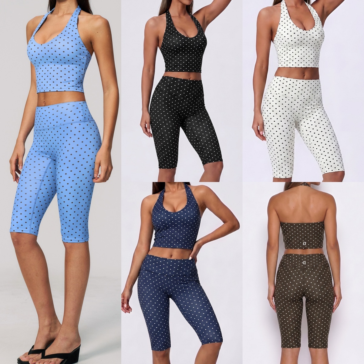 A2995 New Deep V Backless Fitness Pilates Training Yoga Tank Quick Drying Yoga Bra Or High Waist Abdomen Sports Pants Yoga Leggings