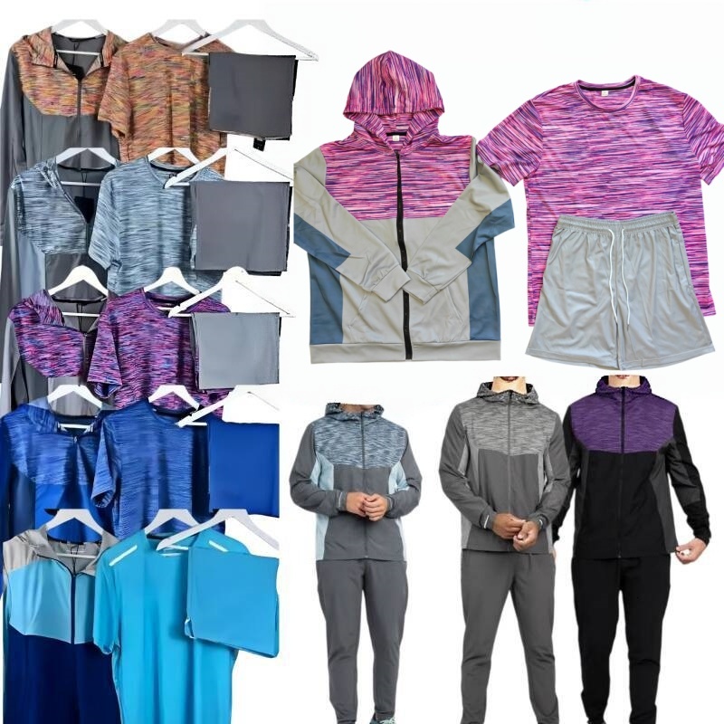 tracksuit AAA+ tracksuit kid tech 3-piece set Mens tracksuit sports fiess suits running shirts shorts sportswear gym t-shirt sweatpants 8761