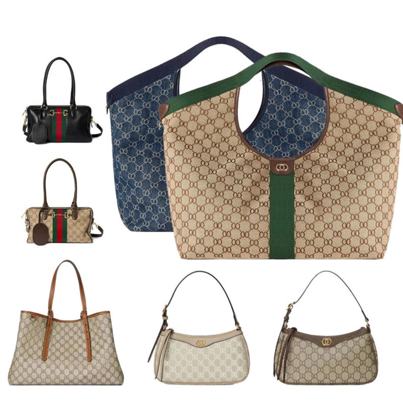 Designer Handbag Womens Tote Bag Classic Embossed Floral Leather Handbag Large Capa city Can Be Carried on the Shoulder or Worn Crossbody Two Piece
