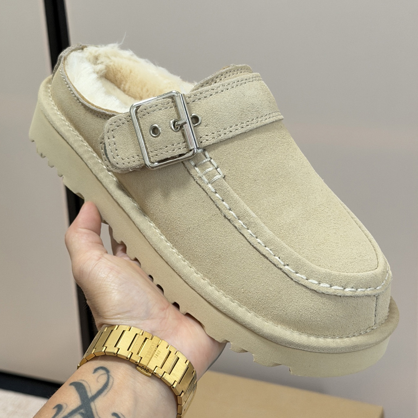 Designer Goldenstar Evelina Clog Slippers Clogs Hi Slides Dad Sandal Golden star Beach Women Men Tazz Tasman Fall Driftwood Chestnut Sand Winter Sum