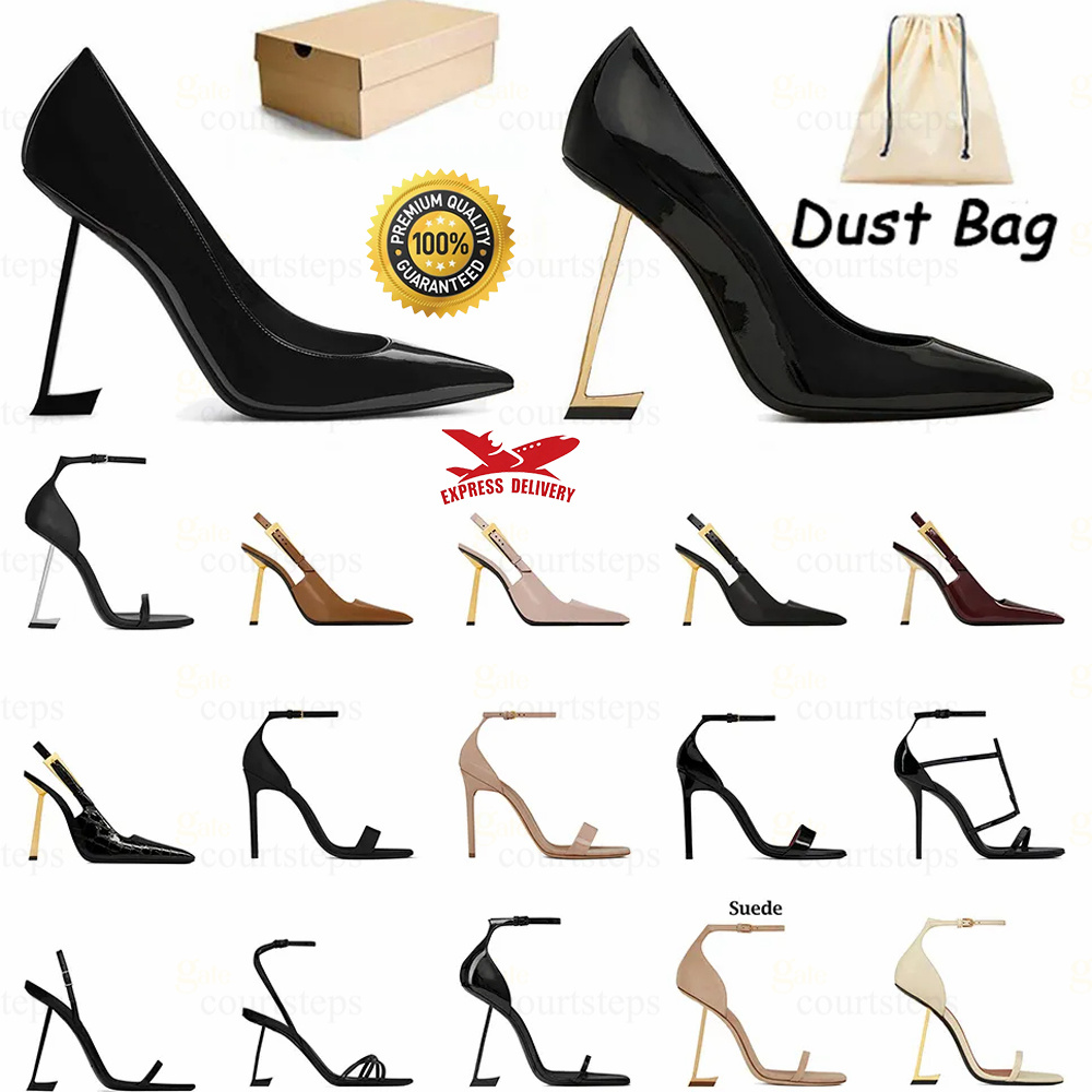 Designer opyum High Heels women's sandals Sexy Black High Heels Sharp Pointed Suede Pumps Elegant Shallow Mouth Etiquette Shoes Size 34-42