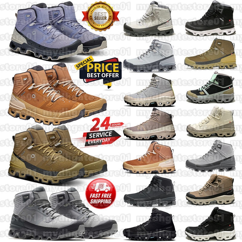 Designer Waterproof Hiking Boot Trail Running Shoes OC Cloudrock 2 Waterproof Boots Hi Edge Sneakers Outdoor Hiking Triple Black Eclipse Cinder Plat