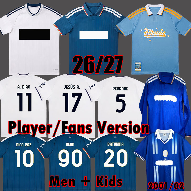 26 27 Como NICO PAZ DIAO Maillots de football pour hommes Maillots de football Kits de football BATURINA PERRONE KEAN CAQUERET 2026 2027 4ème man