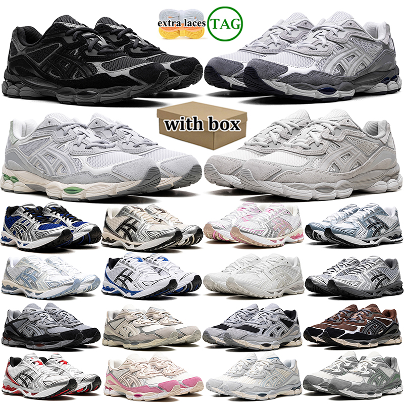avec boîte gel nyc designer chaussures de course hommes femmes noir blanc chaussure confortable hommes formateurs de sports de plein air