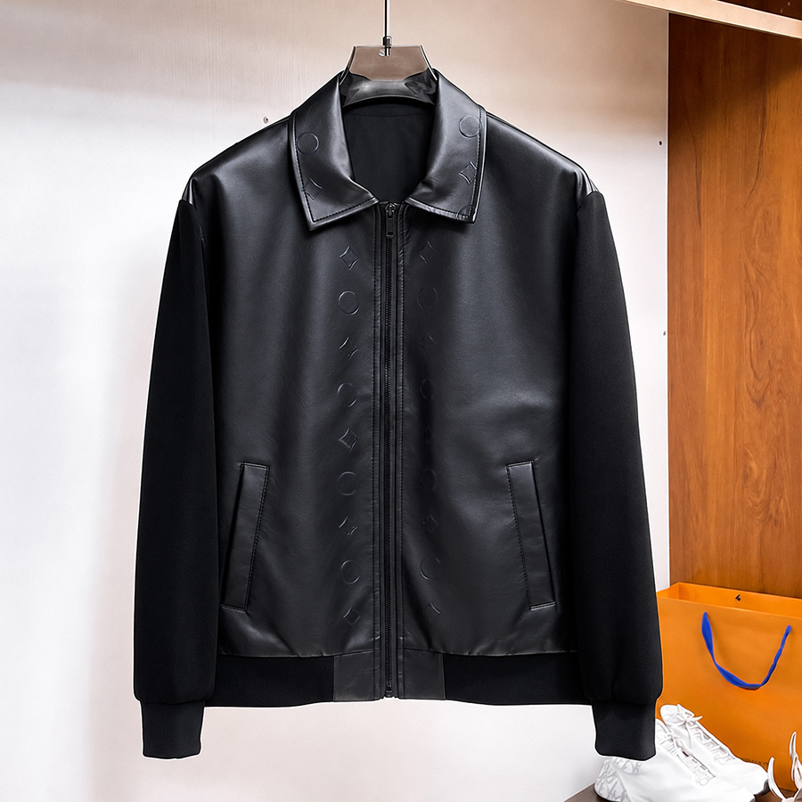 Mens Womens Designer Leather Jacket Womens Gloss Pelle Leather Jacket Coat Flower Letter Group Motorcycle Jackets Windbreaker Fashion Jacket M-3XL