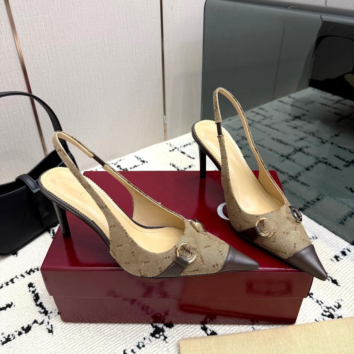 Kitten slipper sandals Fashion Women Soft Jacquard Dress Shoes Sexy heels Party leather Pumps New Wedding High Heel Designer Stiletto luxury Vintage