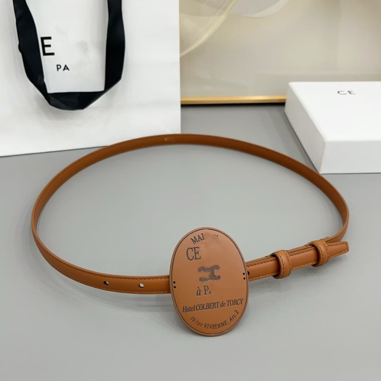 Top version CL Arc de Triomphes Belt For Woman 2026 Luxury Genuine Leather Belt MAISON Taurillon Leather BELT With Box