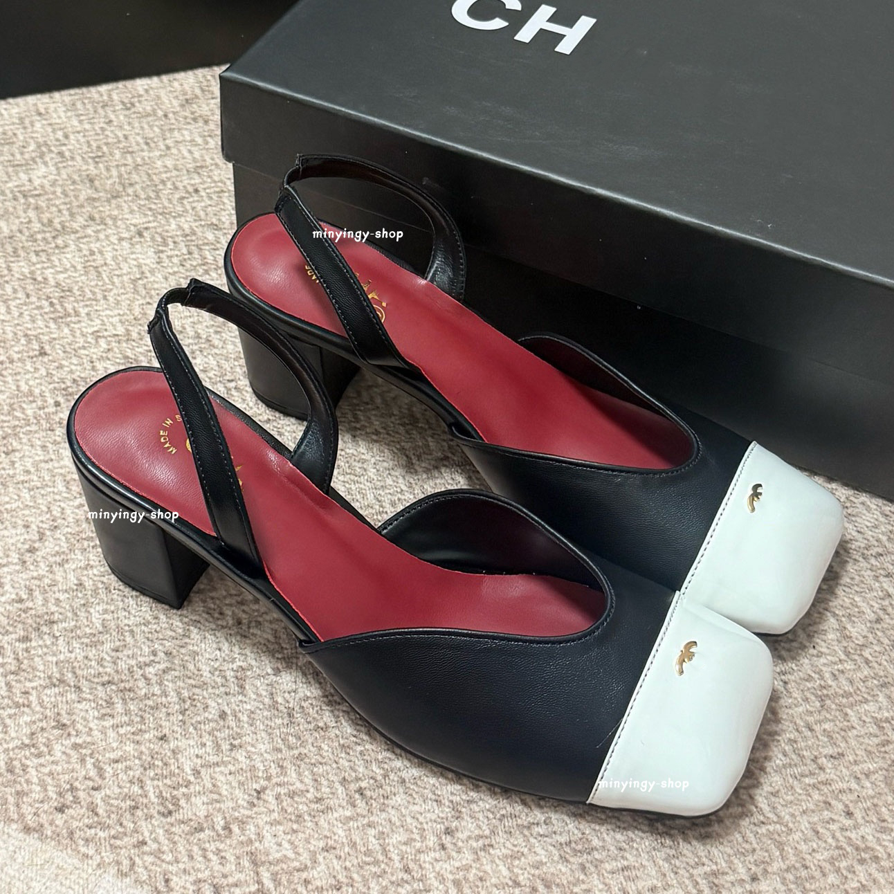 2026AAA French brand designer summer womens open toe oblique horseshoe buckle thick high heel sandals Fashion sexy slim thick heel sandals dress sho