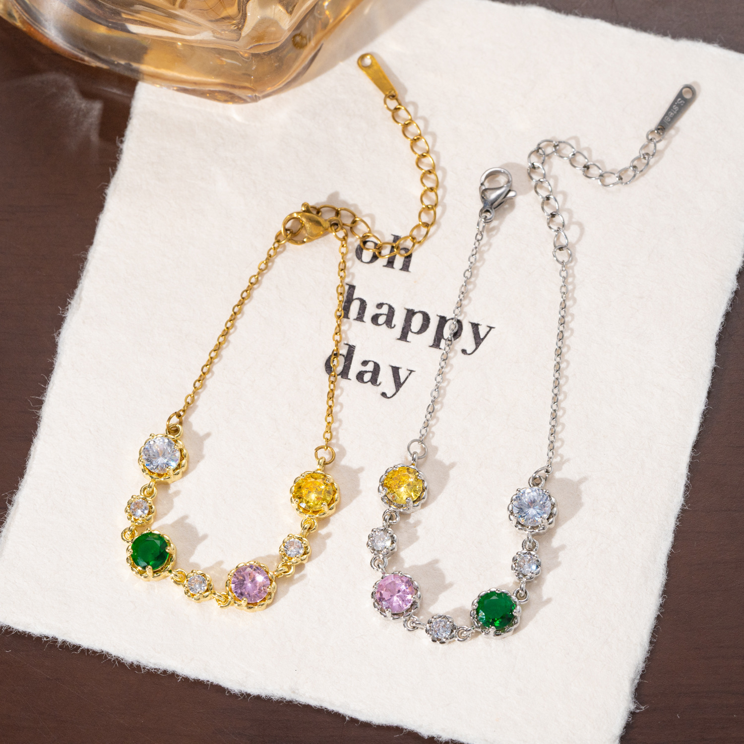 Japanese And Korean Style, Light Luxury, Niche, Colorful Diamond-Studded Floral For Women, Exquisitely Designed With A High-End Feel, Vintage Court-