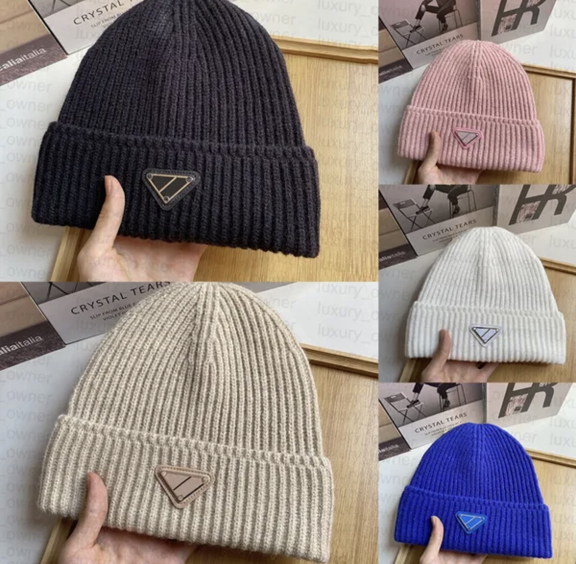 Unisex Ribbed Knit Beanie Hat Classic Cuffed Knitted Cap Winter Warm Soft Skull Hat for Men Women Outdoor Daily Wear