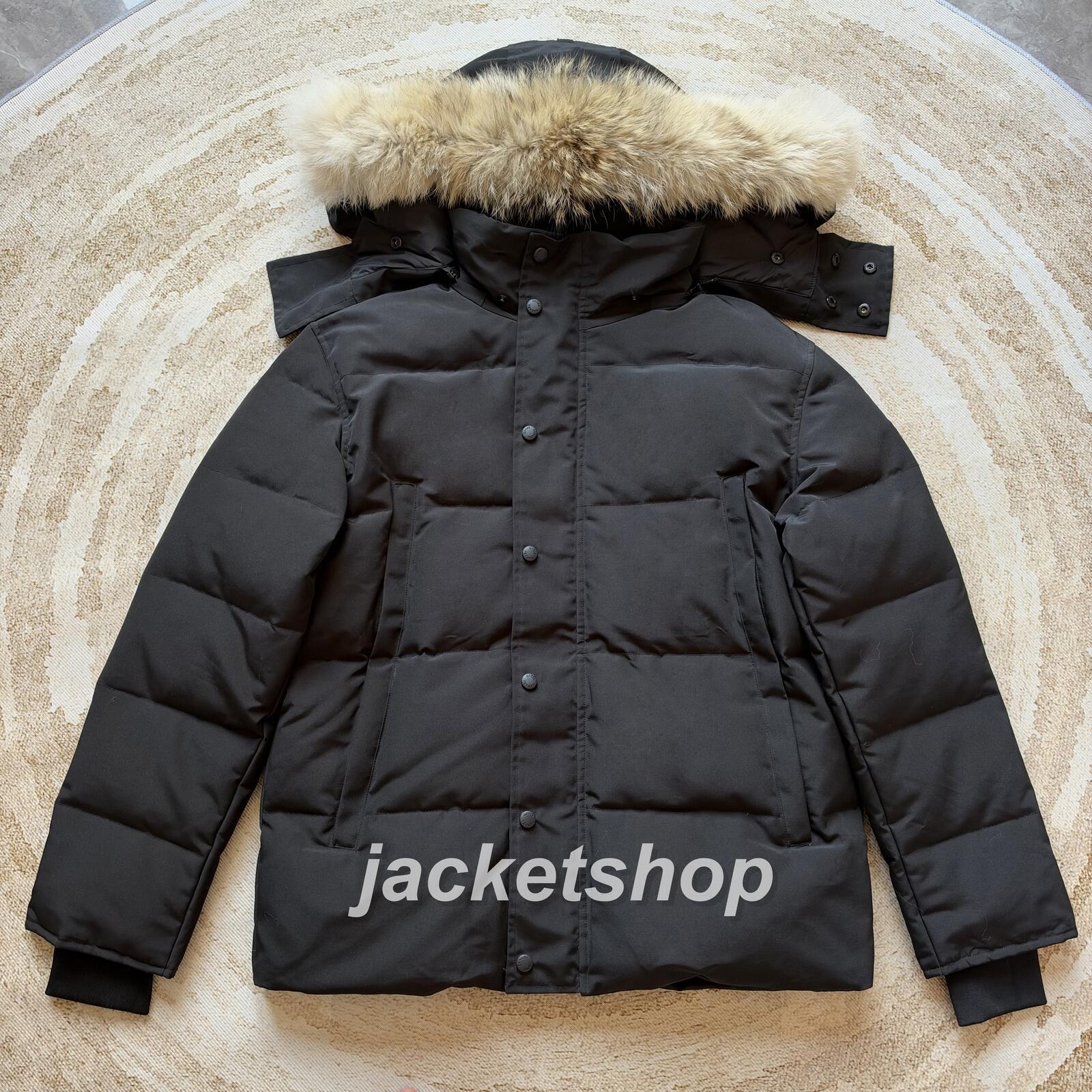 MEN Down Jacket Coats luxury down Parka Homme Warm Outerwear Wolf Fur Hooded Fourrure Manteau Jacket Coat Hiver Doudoune Label designer jacket EU si
