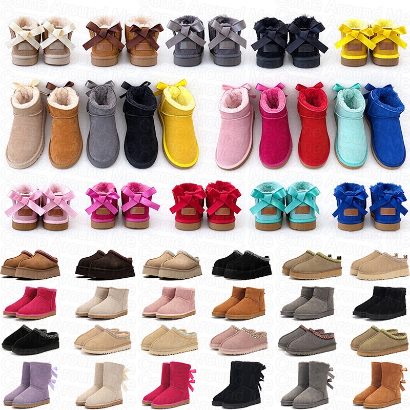 with box designer womens boots tasman slippers tazz slides free shipping women winter sandals classic ankle short snow black chestnut brown grey pin