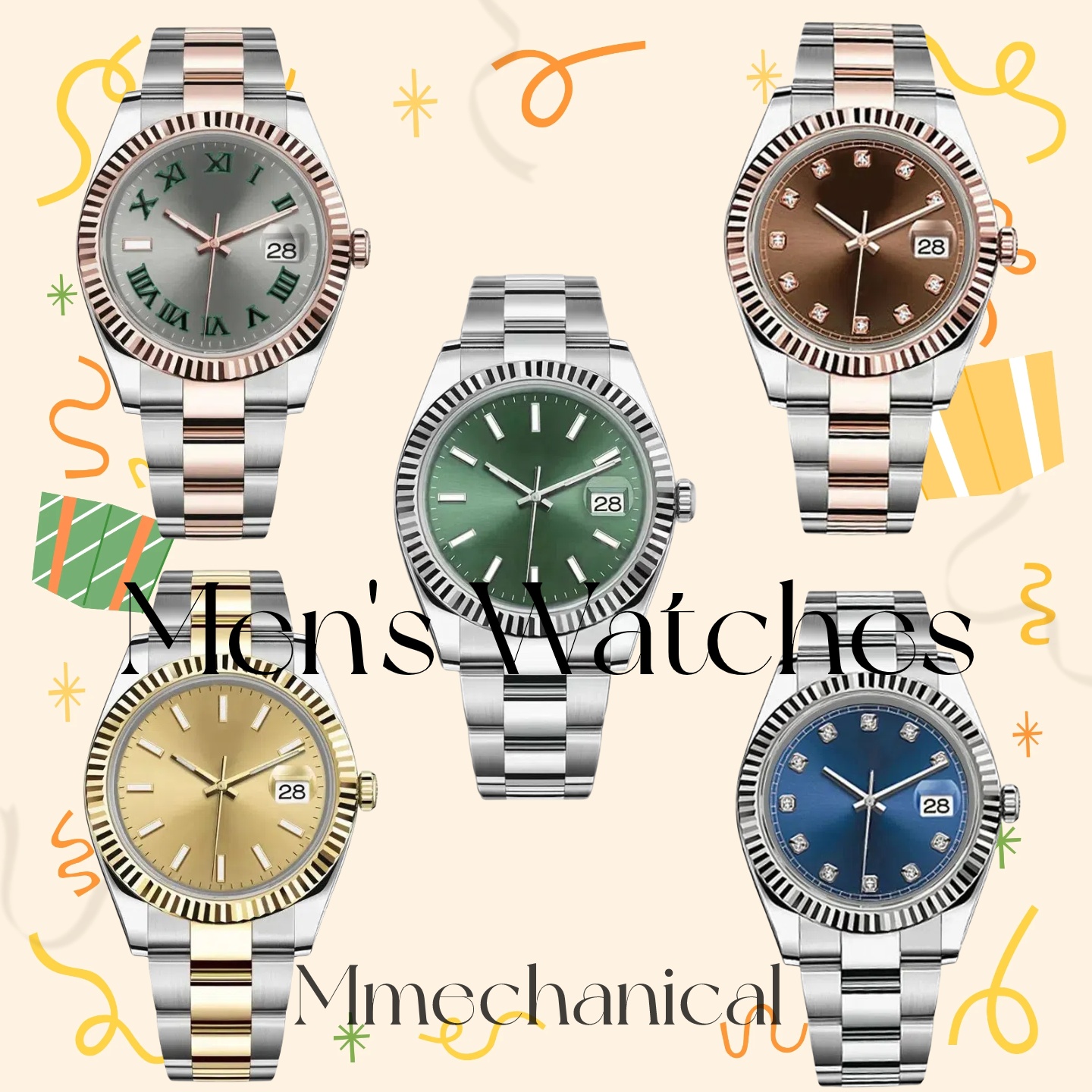 watch men's watch mechanical ceramic watch all stainless steel watch sapphire luminous watch 2813 automatic 36/41MM watches
