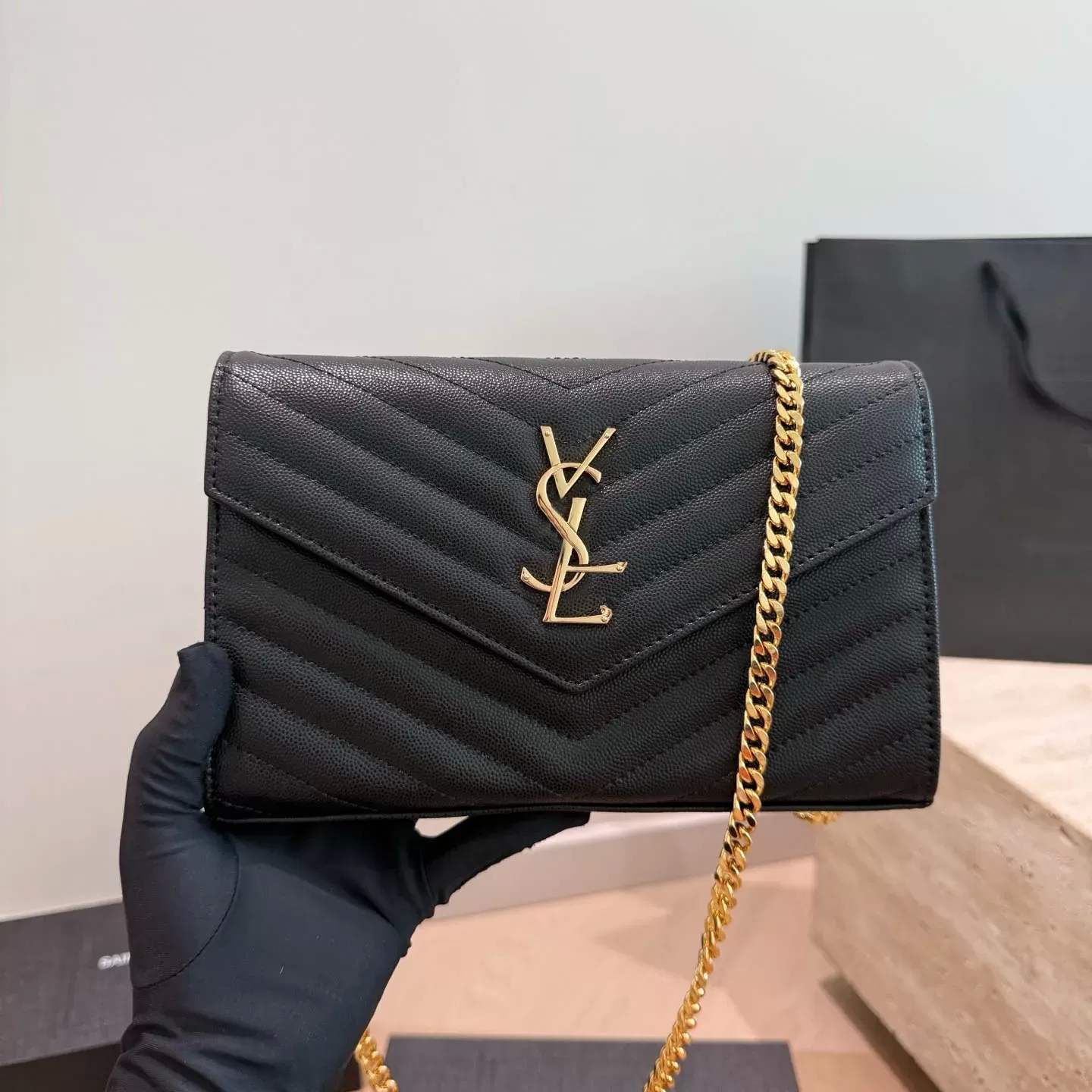 designer Bag TOP Luxury Bag Shoulder Bag Women Envelope Black Classic Caviar High Quality Leather Crossbody Fashion Understated Elegance H T2TP#