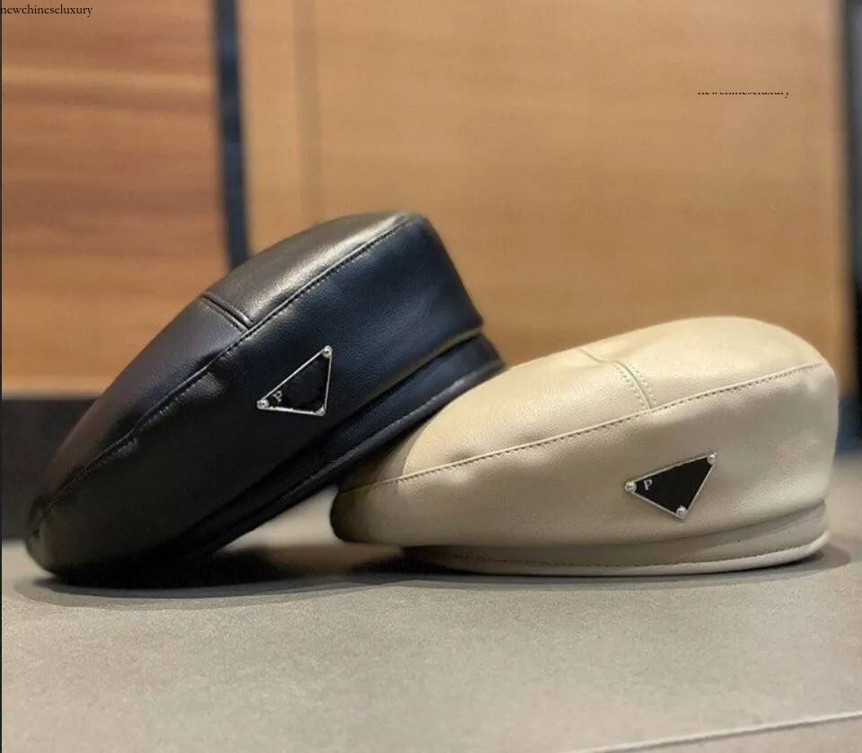 Béret en Nylon pour hommes et femmes, casquette de journal de styliste, noir, chaud, automne, printemps, hiver, casquette plate, bérets doux et d