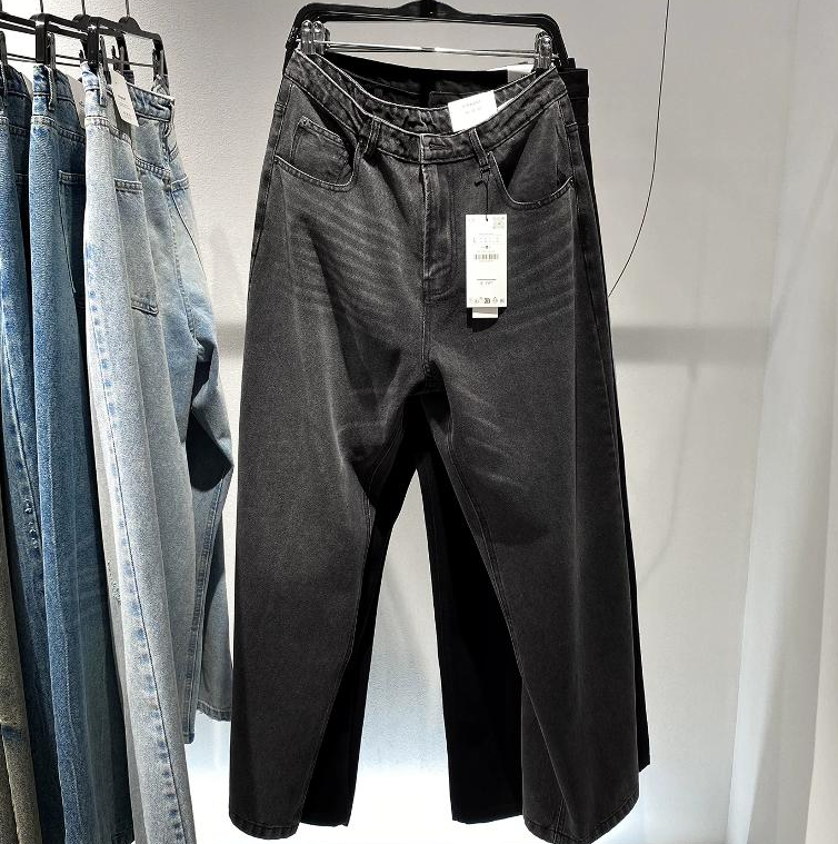 High-quality men's loose straight-leg jeans, vintage washed denim trousers, casual versatile style for all seasons, mid-rise, 100% cotton