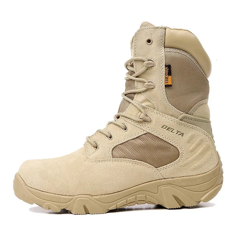 Men Boots Winter Autumn Work Shoes Quality Special Forces Tactical Desert Combat Ankle Leather Snow 260917