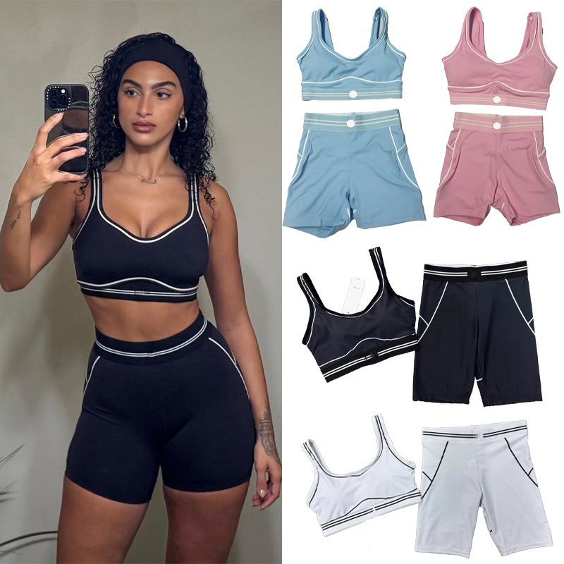 Yoga Set High Quality Women Tank Bra Sports Shorts Suitable for Yoga Dance Running Gym Workouts Pilates & Fitness Sizes S-XL
