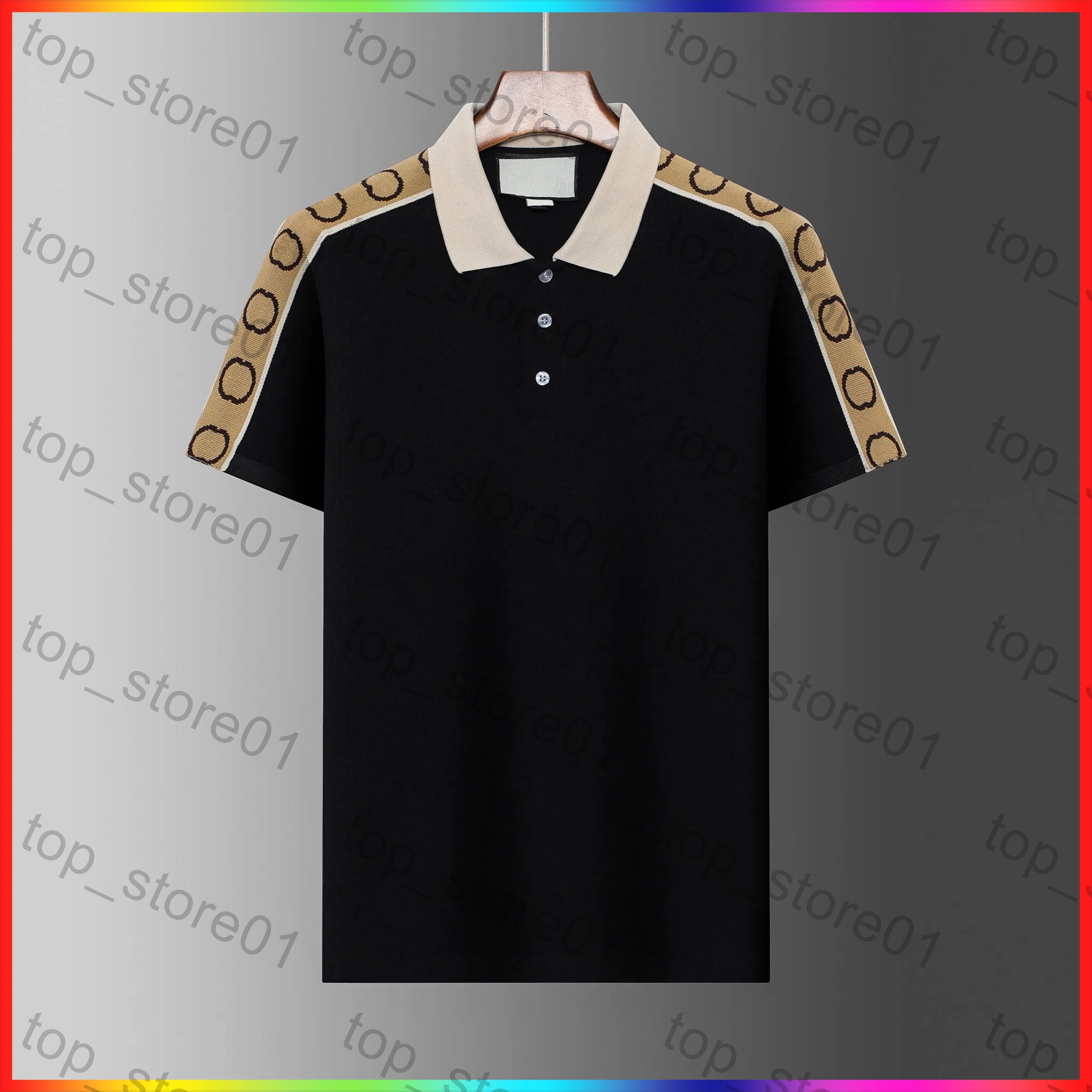 5A 2026 Designer Mens Polo Shirts Luxury Men Clothes Short Sleeve Fashion Casual Solid Color Lape Shirt Men's Summer Breathable Polo Embroidery