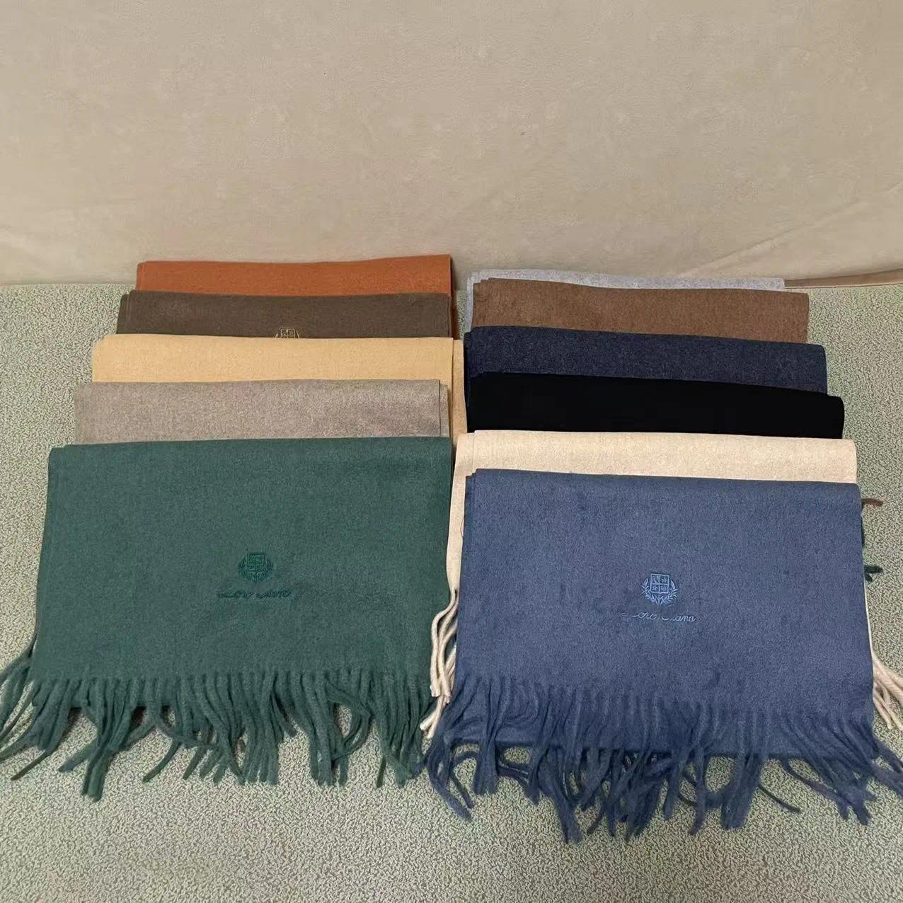 Designer Scarves Letter Embroidered Logo Cashmere Knitted Scarf Autumn Winter Fashion Windproof Warm Soft Comfortable Fringe Unisex Scarf Shawl