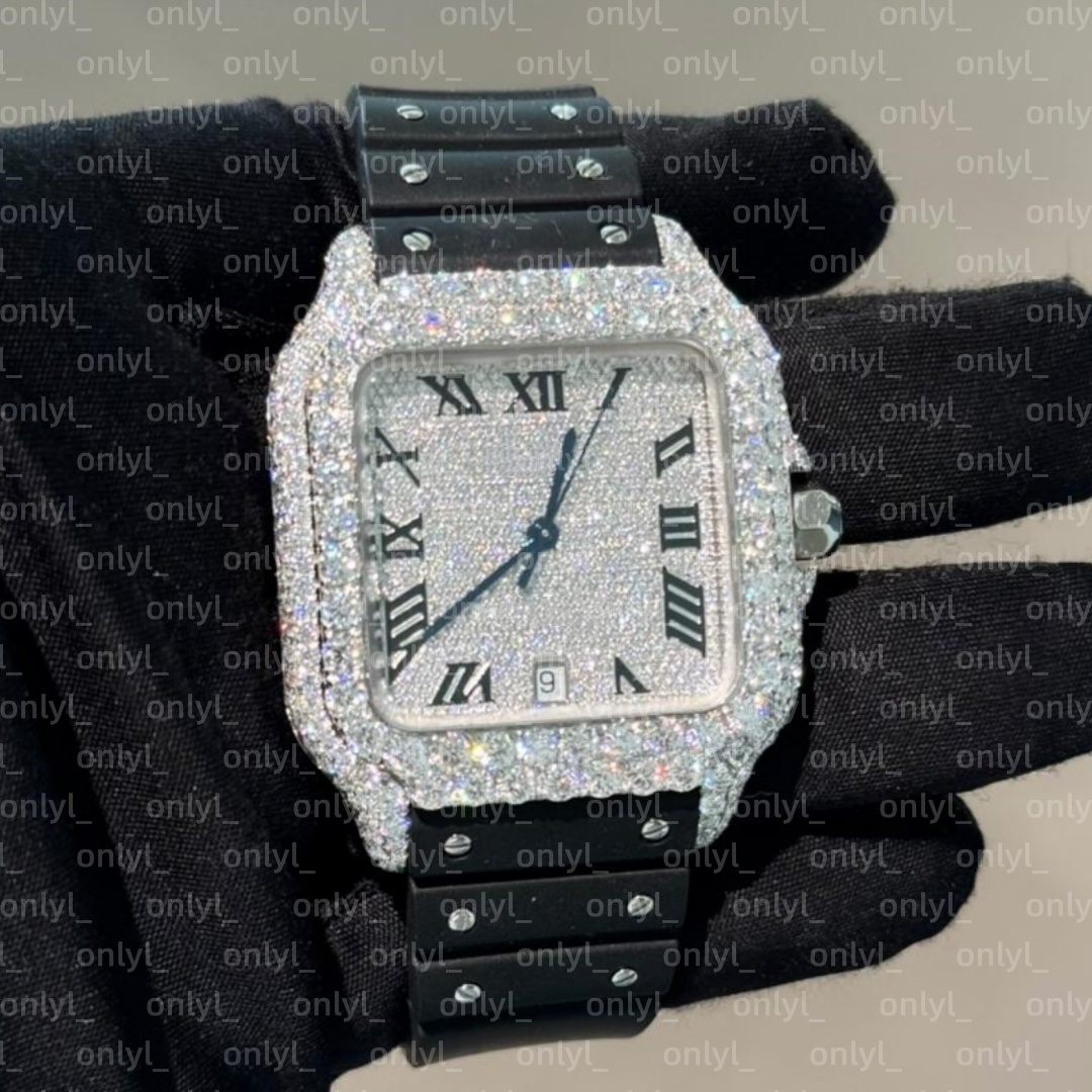 diamond watch designer luxury mens moissanite watch mossanite watch iced out watch women watches men diamond montre watch watches men moissanite Mon