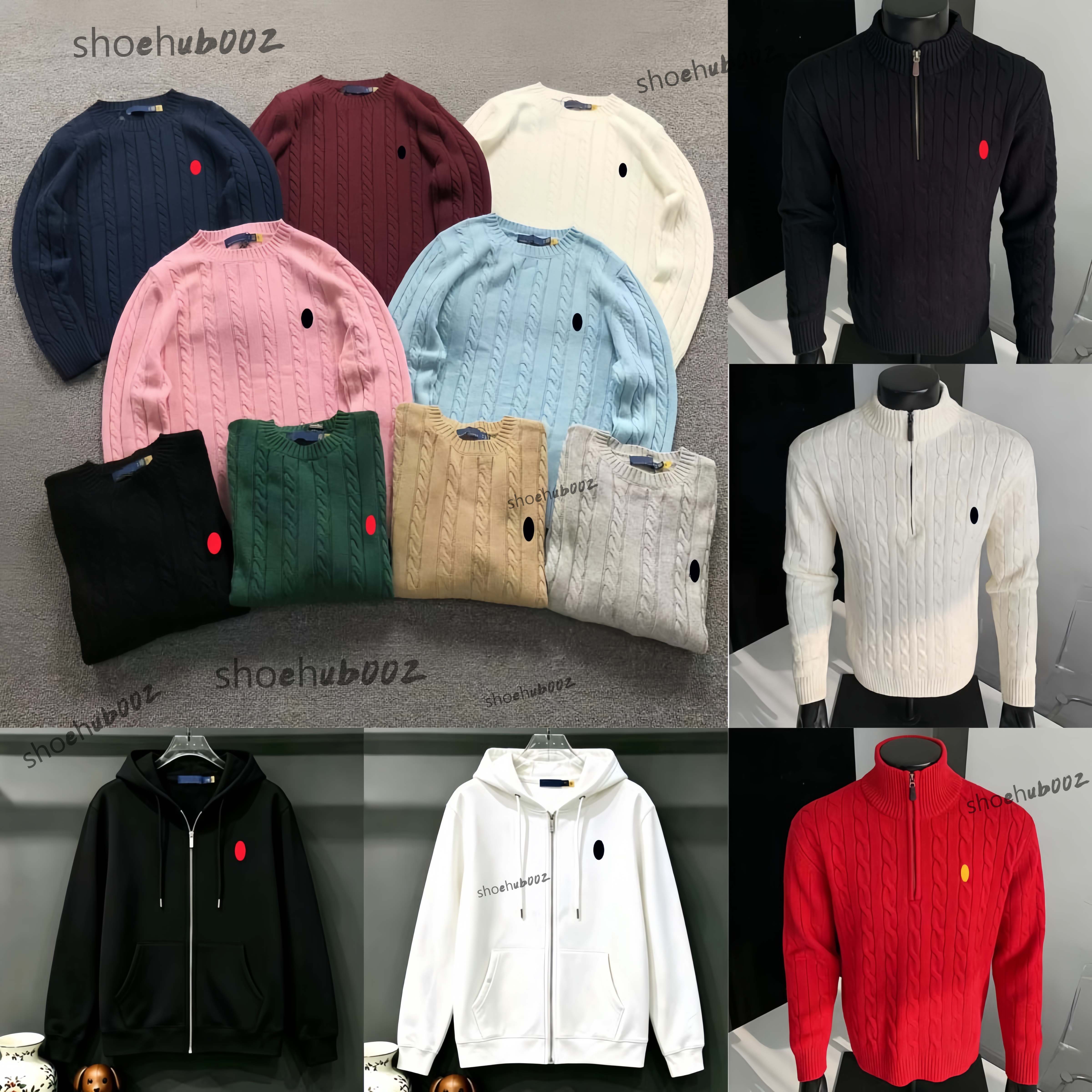 Polo Long Sleeve Tracksuit Designer Hoodie Men Sweaters Hoodies Pull Homme RaulphlPolo High Quality Cotton T-shirts AurenWomen Cardigan Embroidery P