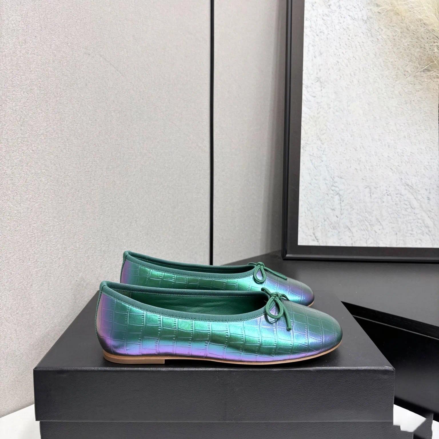 Genuine Leather Classic Round Toe Ballet Flats for Women Luxurious Designer Formal Dress Shoes Elegant ladies sandals Leather Sole Factory footwear