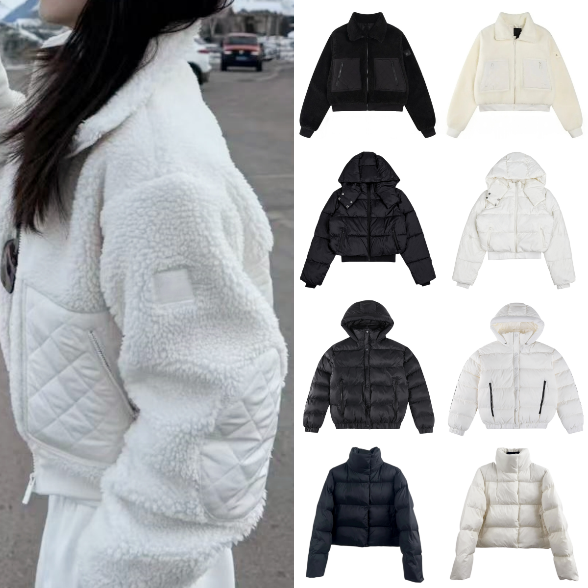 Women Winter Warm Fleece Jacket Windproof Down Puffer Coat Cotton Padded Jacket Hoodie Sweatpants Joggers Streetwear Set alosetismly women clothes j