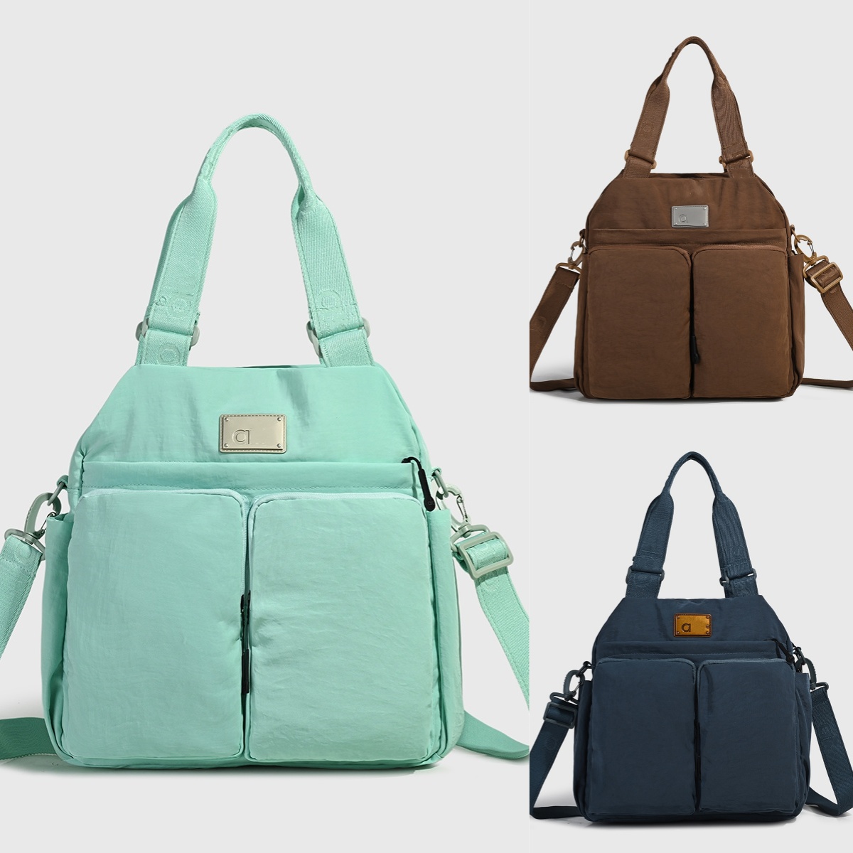 A2690 New Yoga Shoulder Bag Large Capacity Fashion Korean Joker Messenger Bag Solid Color Casual Simple Handbag Tote Bag
