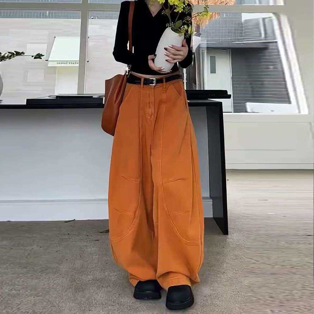 Jeans Curved Women Fall/Winter New Model Slimming Thickened Floor-Length Pants For Plus-Size Women S261013JMU3