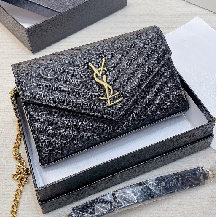 Designer Bag With Box Shoulder Bag Elegant Crossbody Bag Envelope Purse Wallet Crossbody Metal Chain Classic Casual Style Leather Popular Style High