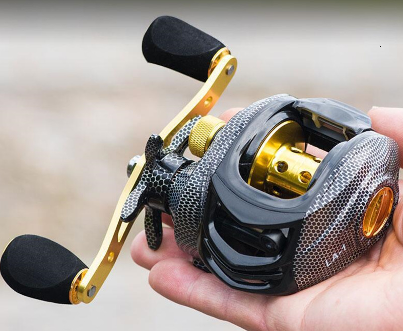 6.3:1 Baitcast Fishing Reel 13 Bearing Large Line Capacity Lightweight Left-handed Right-handed Bait Casting Fishing Wheel Tool T191015
