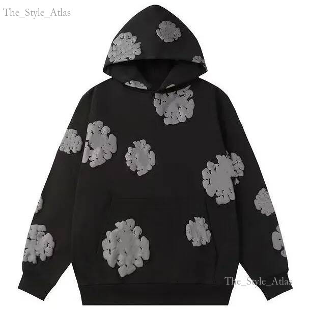 Denim Hoodies Designer Pants Kapok Print Wreath Sweatshirt Pattern Hoodies Men Y2k Clothes Graphic Pullover Quality Sweatshirt Sweatpants Hooded b40