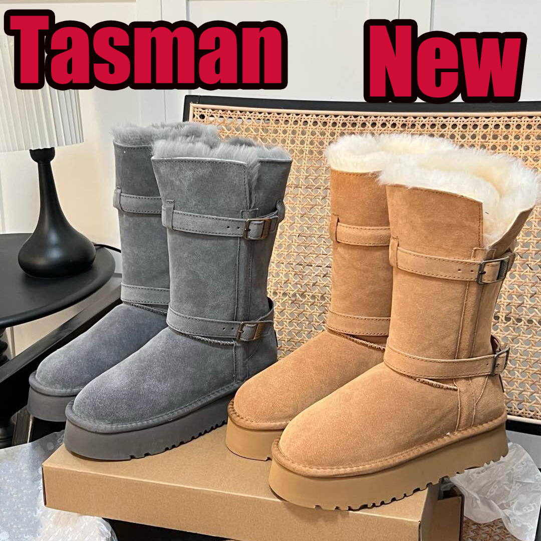 Designer boots Women Autumn and winter lamb wool long boots Tazz Tasman boots snow boots women's sock shoes Dual-purpose shoes platform boots 2