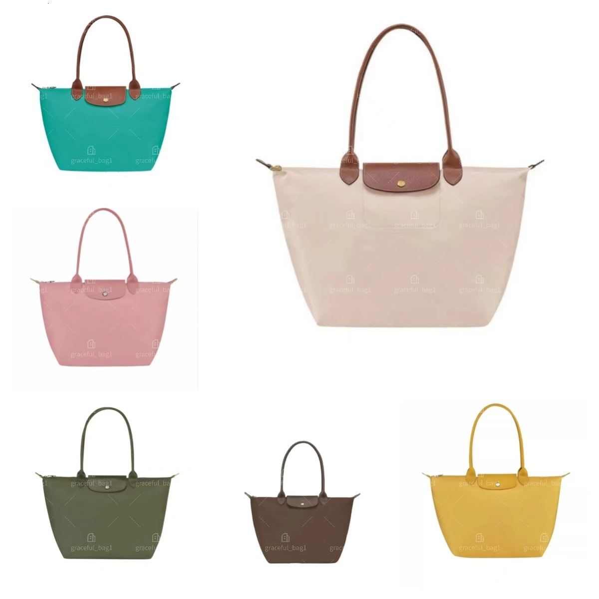 10A Designer Bag Longlies Champs Bag Women Medium Mini Luxury Nylon Shopping Large Shoulder Capacity Handbag Large Simple Fashion Waterproof Tote Ba