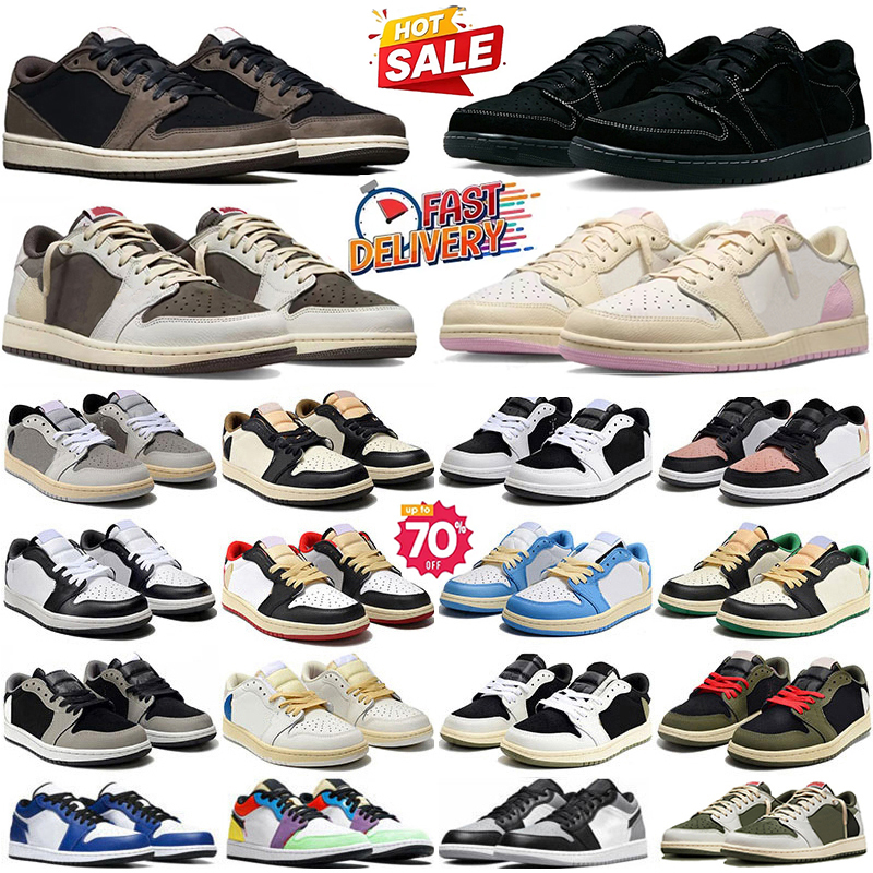Designer 1s Low basketball shoes Men Women Black Phantom Shadow 2.0 University Blue White Wolf Grey OG Bred Toe Light Smoky Outdoor 1 Sneakers EUR 3