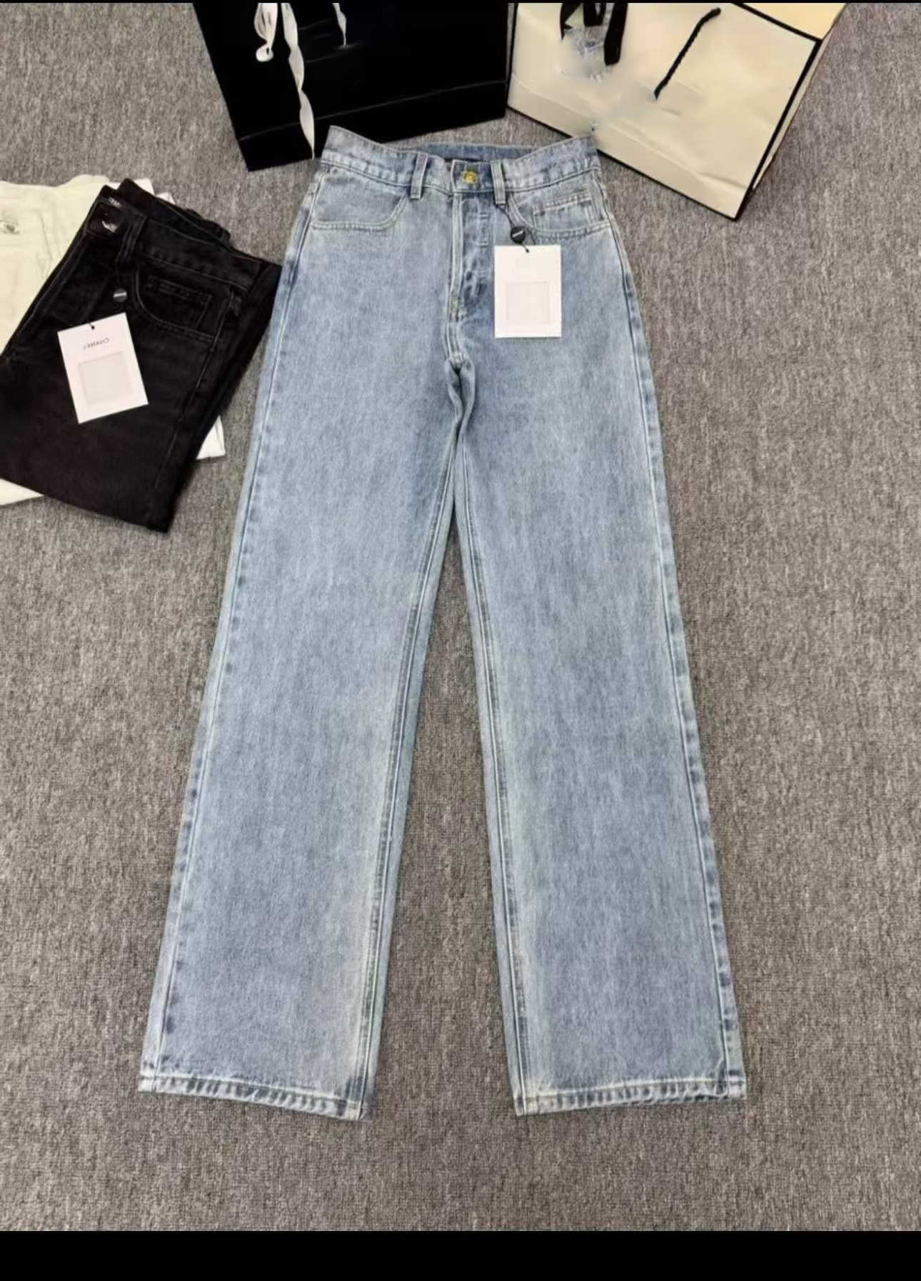 new Women's embroidered wide-leg jeans for spring and autumn. Stretchy slim-fit narrow straight-leg long pants. in sizes S----2XL. S261013XGMM