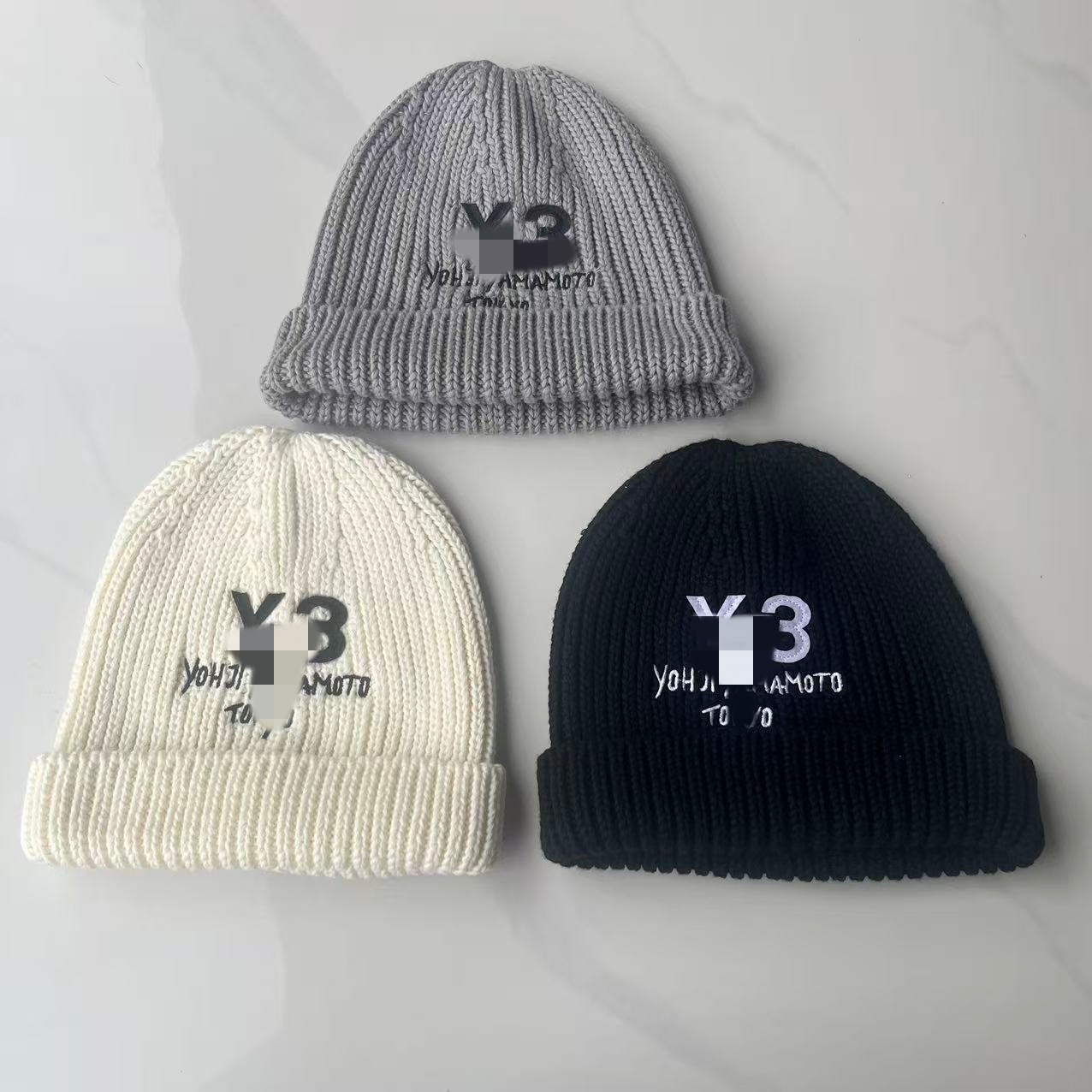 y3 beanie designer beanie luxury hat Unisex Winter Warm Cuffed Skull Cap Yohji Yamamoto Tokyo Streetwear Stretch Knitted Hat for Men Women Multi Col