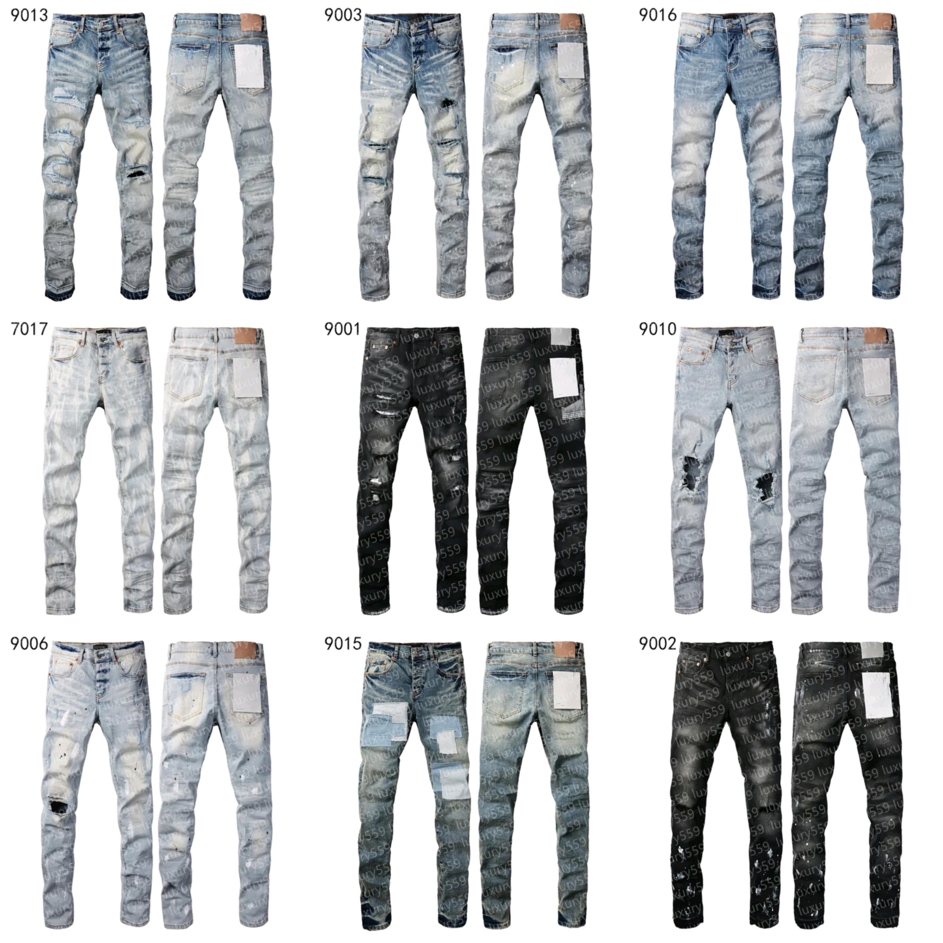 Jeans pour hommes de créateurs pantalons en denim de haute qualité peinture grise déchirée stretch pantalon long jeans légers designer pour homme