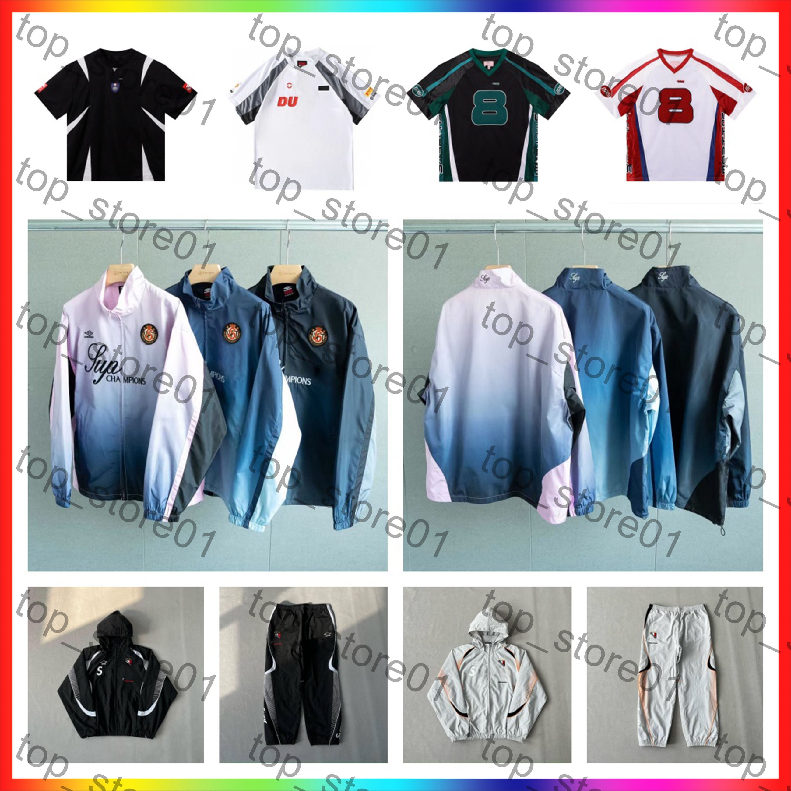 2026 Designer T Shirt Embroidery Mesh T Shirts Hip Hop hoodie set shirt long sleeve shirt quick drying loose jacket graphic tee Loose Summer Men Str