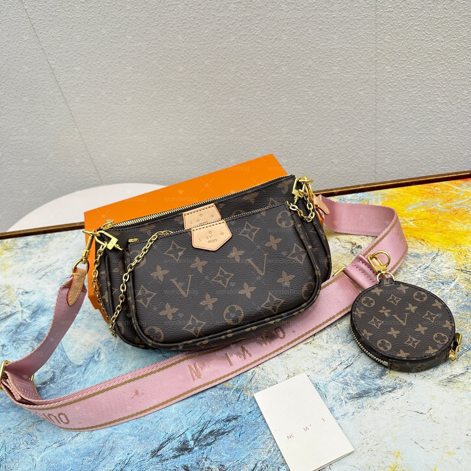 Luxury Designer bag Pochette Felicie Accessoires Bags Multi wallet 3/Set Mini Chain Shoulder Bag Womens Hobo Diane Satchel Leather Crossbody Purse C