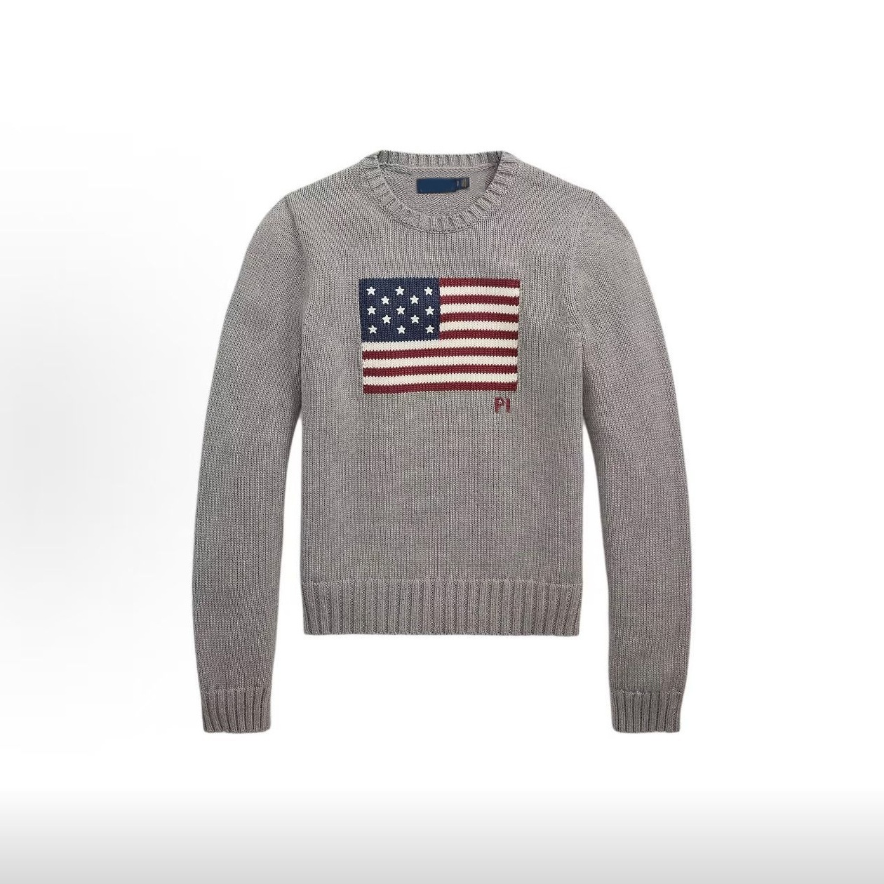 Fashion Designer Unisex Mens Womens Sweaters Polo Crew Neck Knitted Sweater American Flag Trendy Autumn Winter Highend Comfortable Cotton Pullover S