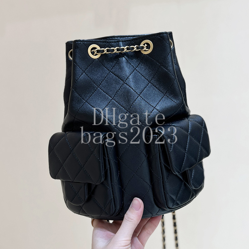 Master quality Backpack 24CM Designer bag Lambskin Chain shoulder bag Luxury Evening Bag with Gift Box X038B