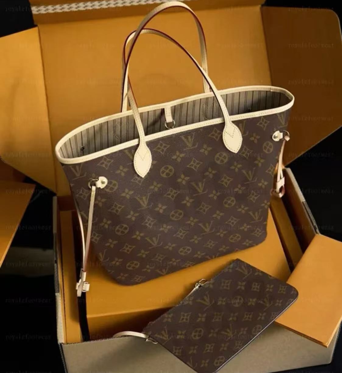 Designer bag neverfullmm tote bag luxury shoulder bags classic totes leather handbag gm women's sac large capacity composite shopping tote bags
