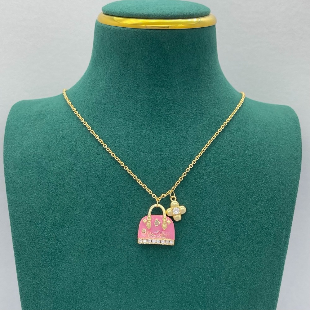 Women Luxury Designer Necklace Elegant Letter Simple Pendant Necklace with Diamond Fashion Jewelry for Wedding Party Gift
