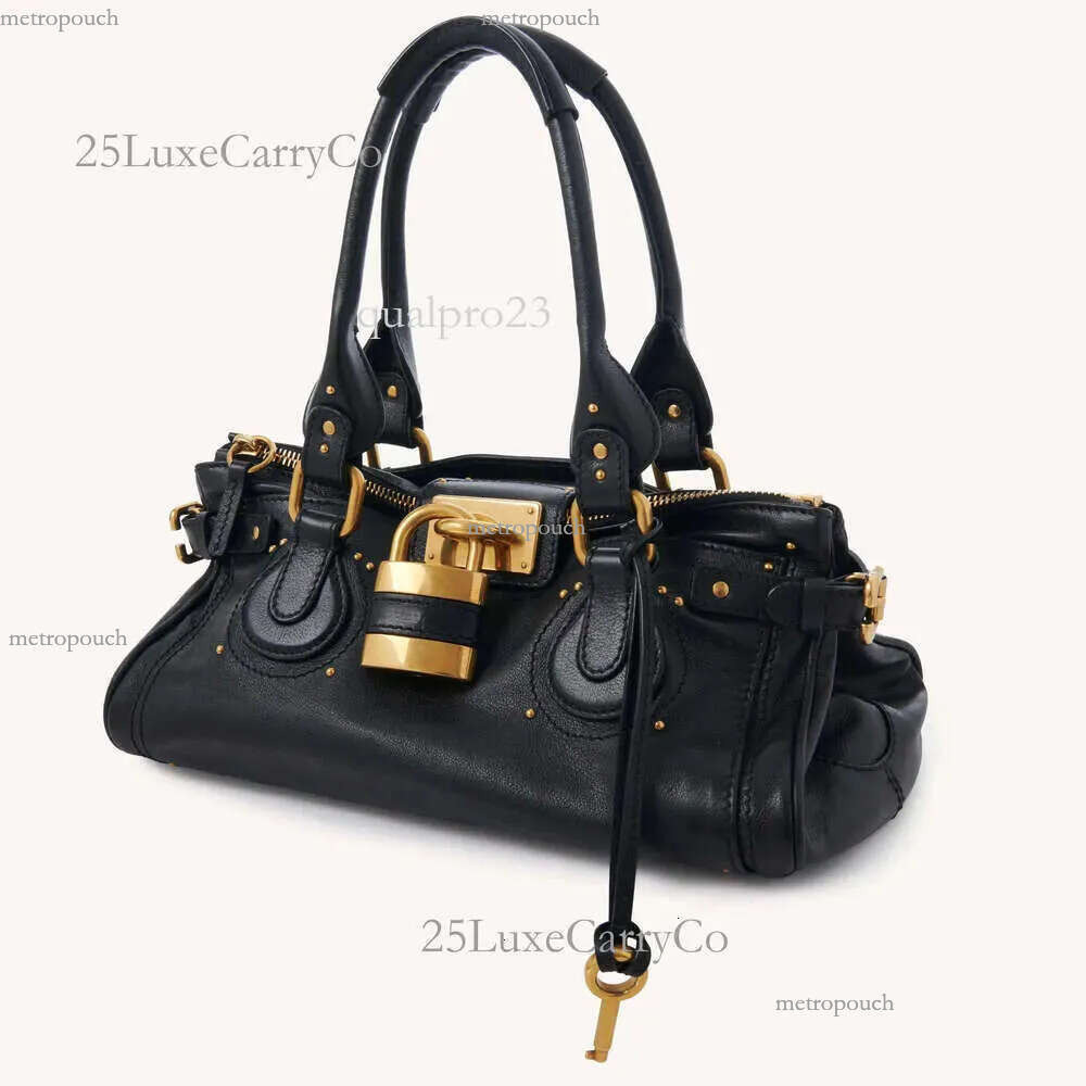 Paddington bag Designer bag Shoulder Bags purse woman new design Grain leather Paddington bag new fashion handbag Retro Lock Head Bag Handheld Cross