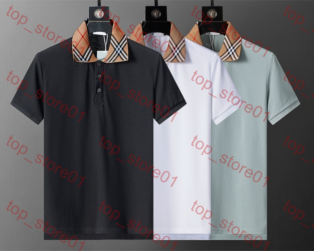 5A Designer Polo Shirts Men Luxury Polos 26ss Casual Mens T Shirt Snake Bee Letter Print Embroidery Fashion High Street Casual lapel fashion mens po